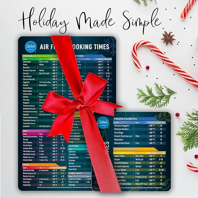 Air Fryer Magnetic Cheat Sheet Set